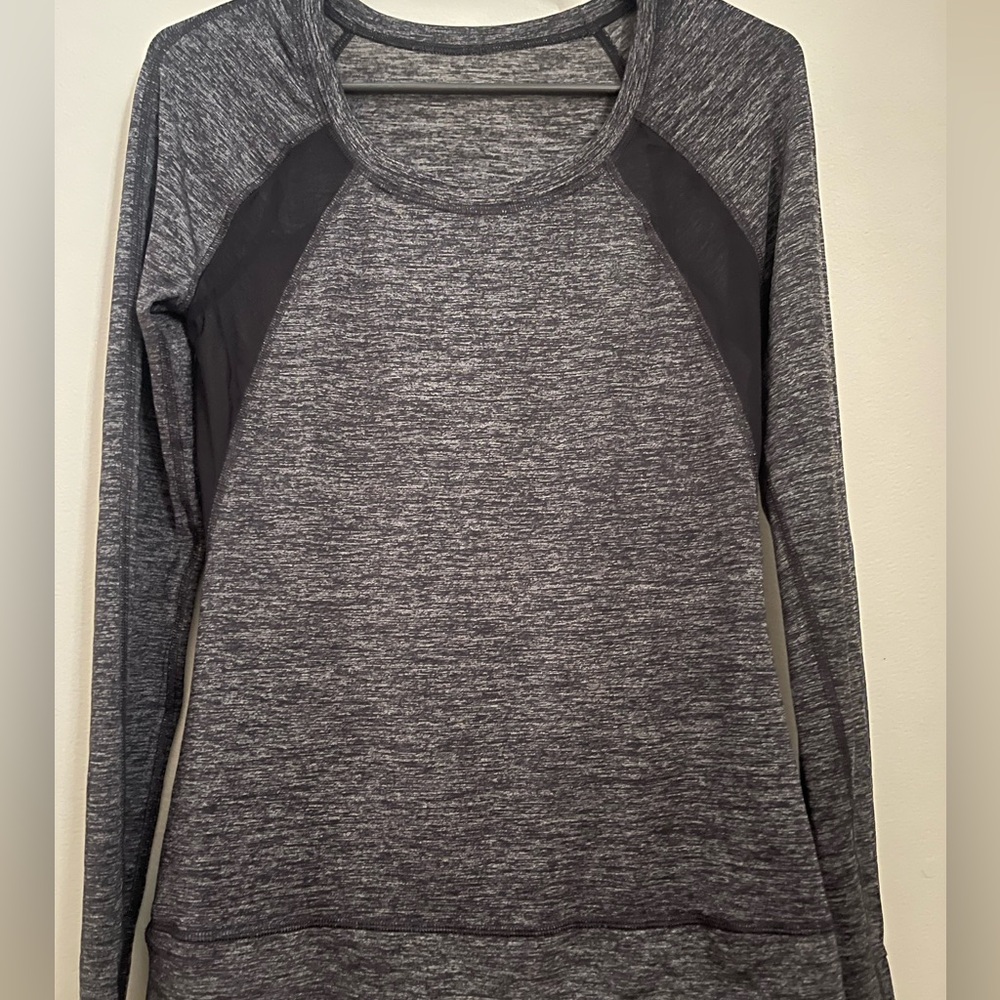 Express Charcoal and Black Long Sleeve Tee - Picture 2 of 7